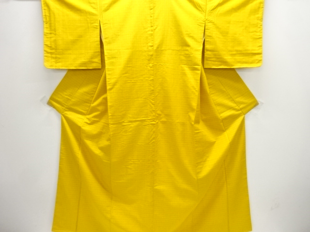 JAPANESE KIMONO / UNUSED KIMONO ENSEMBLE / SILK / YONEZAWA TSUMUGI / WOVEN SMALL GRID